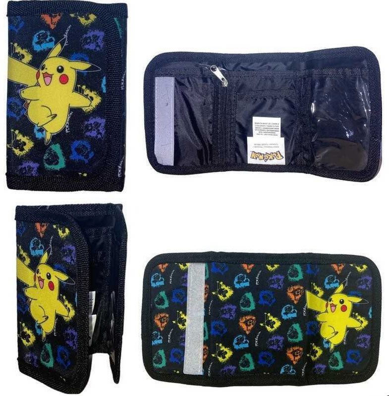 Portafoglio Pokemon Pikachu Velcro