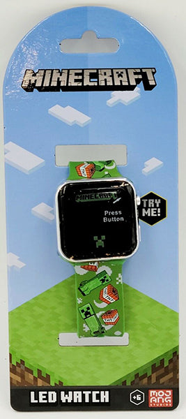 Orologio da Polso Digitale LED Minecraft TNT & Creeper Verde
