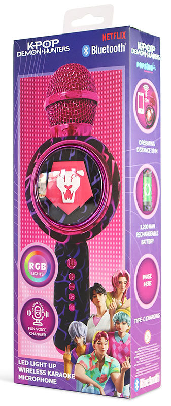KPop Demon Hunters Microfono Wireless Led Saja Boys Logo