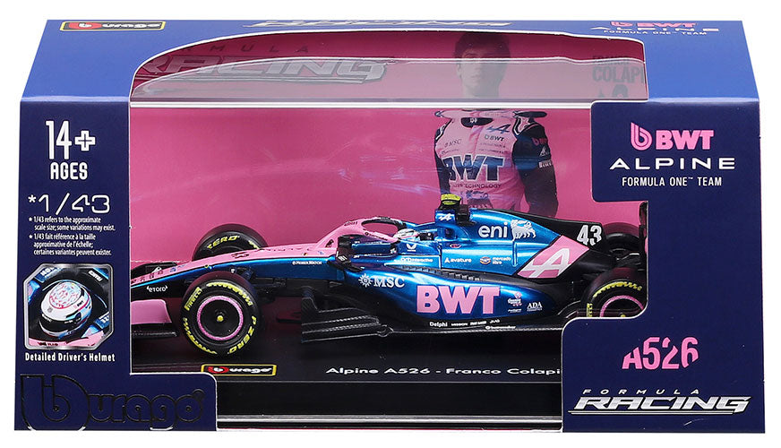 F1 BWT Alpine A526 2026 Colapinto #43 con Casco Scala 1:43
