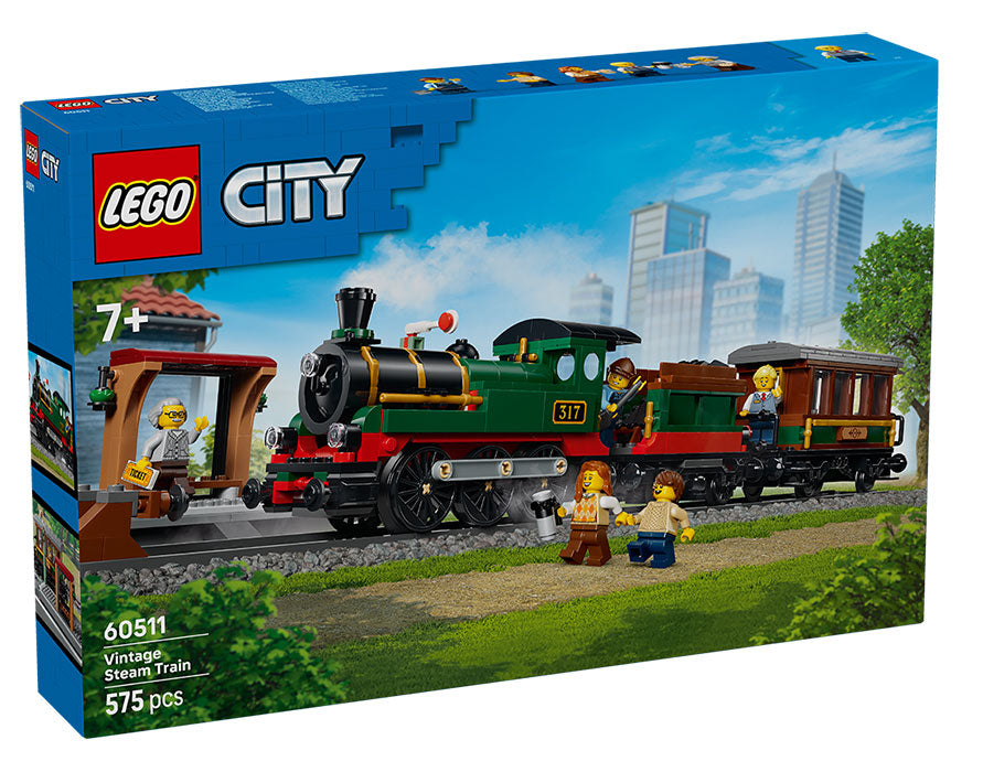 60511 City Trains Treno a Vapore Vintage