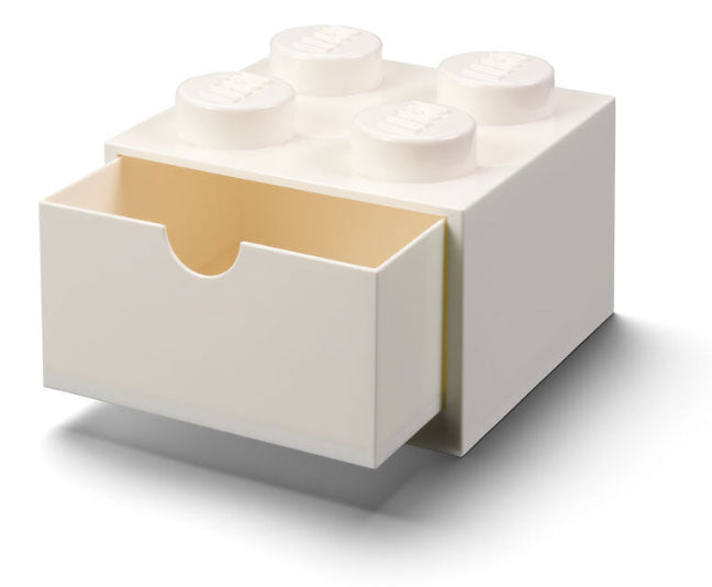 Contenitore Scrivania LEGO Brick 4 Bianco