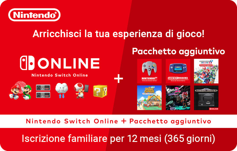Nintendo Switch Online Members.FAMILY 365 days + EXP SWI PIN