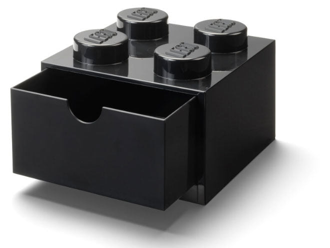 Contenitore Scrivania LEGO Brick 4 Nero
