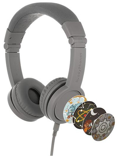 BUDDYPHONES Cuffie Explore Plus Grey Matt