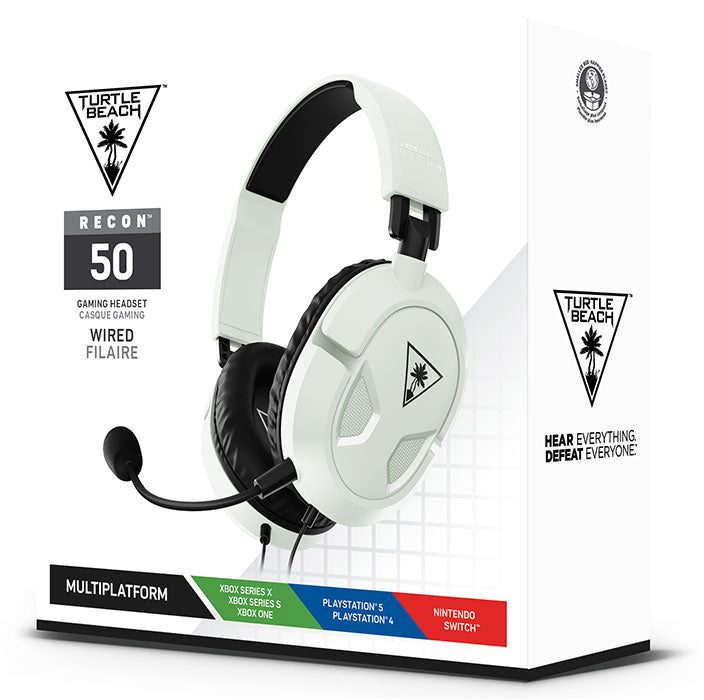 TURTLEBEACH Cuffie Wired Gaming Recon 50 Black White