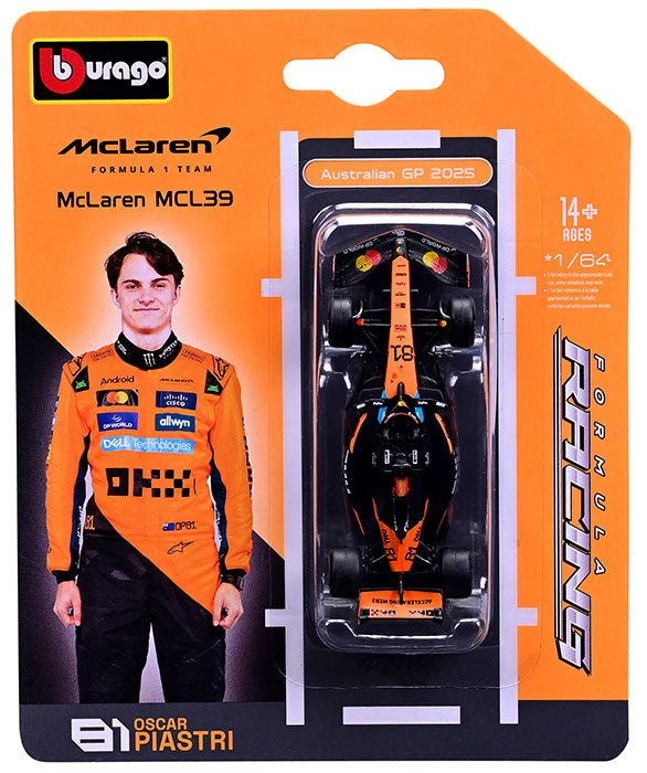 F1 McLaren F1 MCL 39 2025 Piastri Blister #81 Scala 1:64