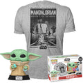 FUNKO TEE+POP Star Wars The Mandalorian Grogu w/Cookie L
