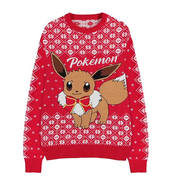 Maglione Natale Pokemon Eevee Red M
