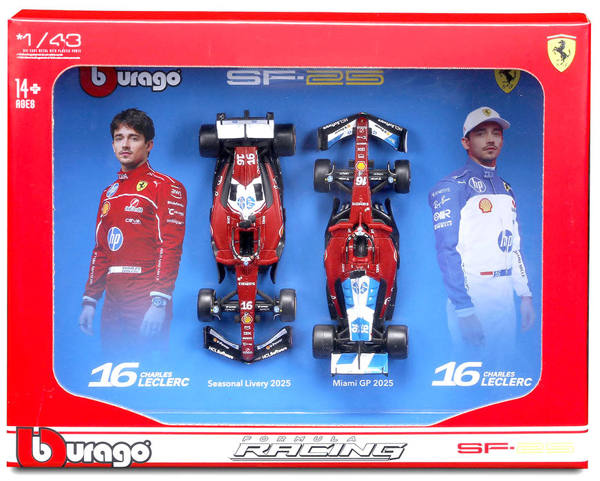 F1 2 Pack Ferrari SF-25 Charles Leclerc #16 Scala 1:43