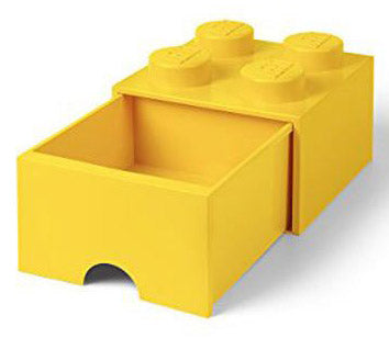 Contenitore LEGO Cassetto Brick 4 Giallo