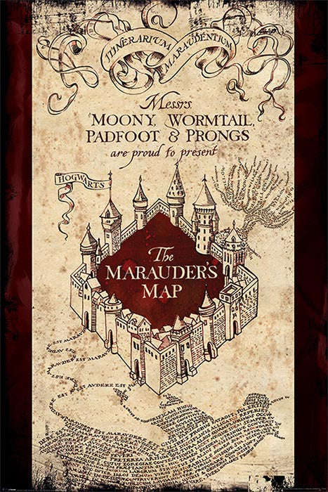 Poster Maxi Harry Potter The Marauder's Map
