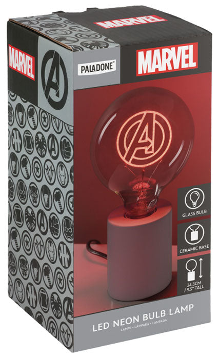 Paladone Lampada Neon Bulb Marvel Avengers Logo