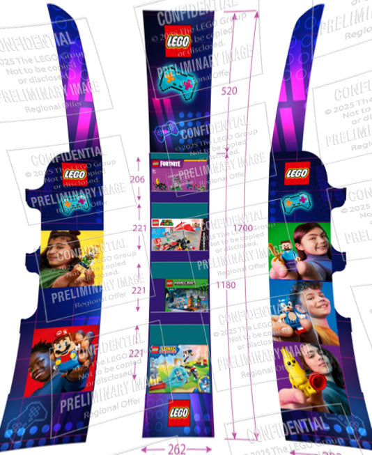 Espositore LEGO da Terra Gaming da 18pz