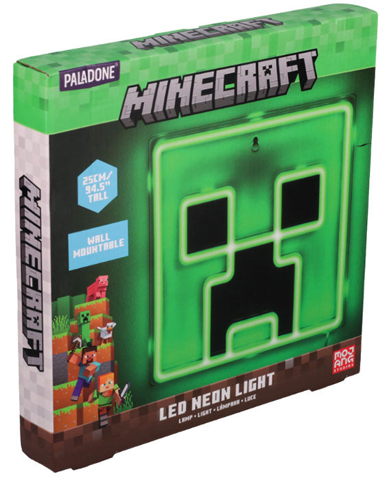 Paladone Lampada Neon da Muro Minecraft Creeper