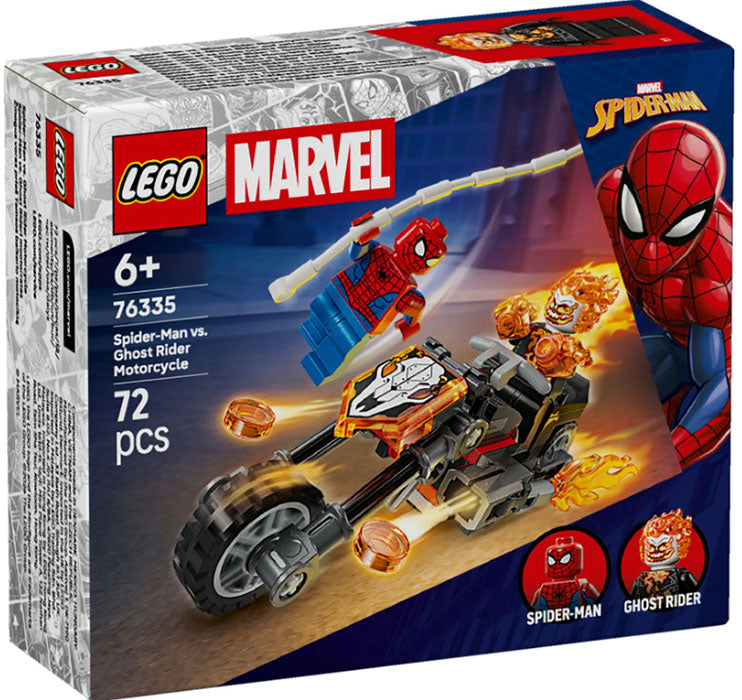 76335 Marvel Spider-Man Vs. Ghost Rider in Motocicletta