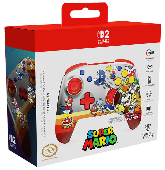 TURTLEBEACH SWITCH 2 Controller Wireless Rematch Mario Koopa
