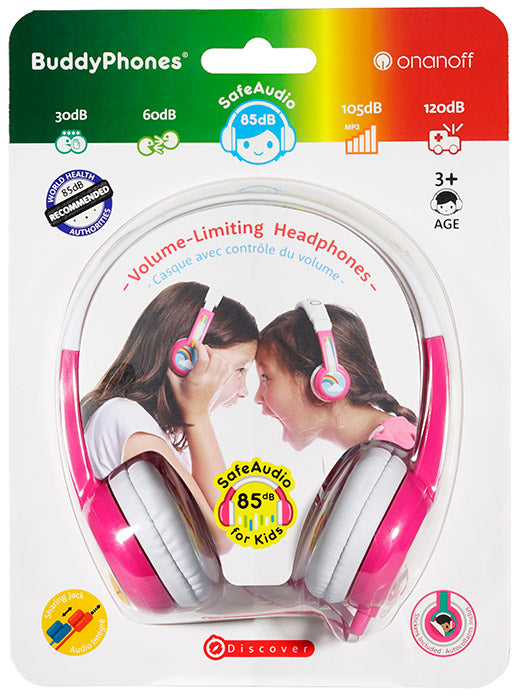 BUDDYPHONES Cuffie Discover Rosa