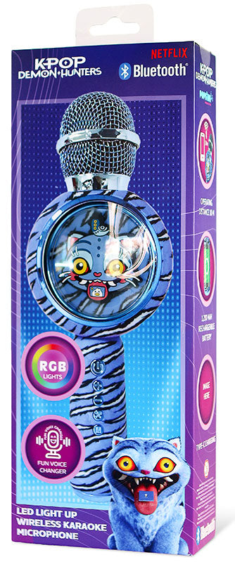 KPop Demon Hunters Microfono Wireless Led Derpy Blu