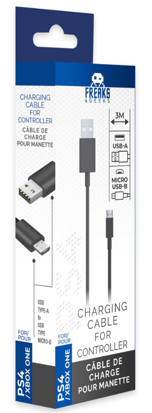 FREAKS PS4/XONE Cavo di Ricarica da USB-A a Micro USB 3m