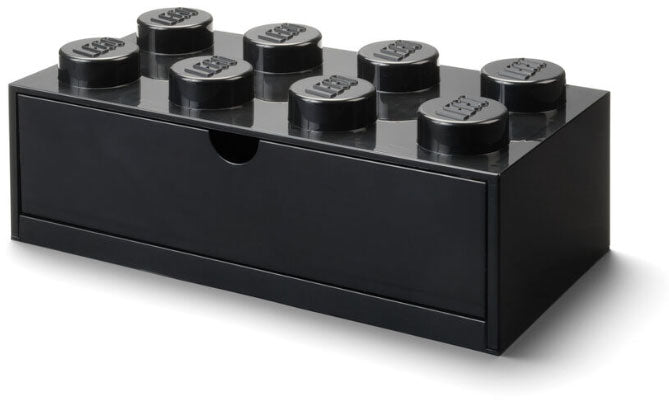 Contenitore Scrivania LEGO Brick 8 Nero