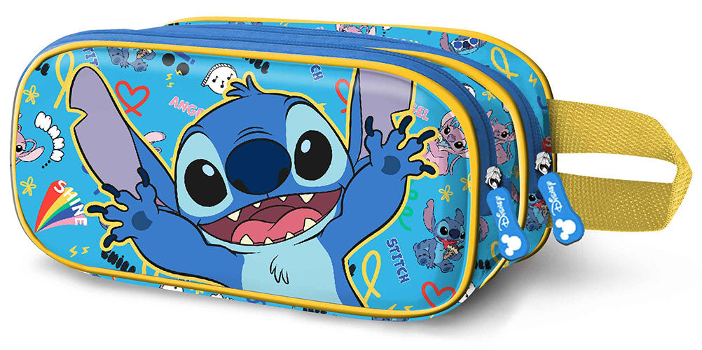 Astuccio Doppio Disney Stitch Happy