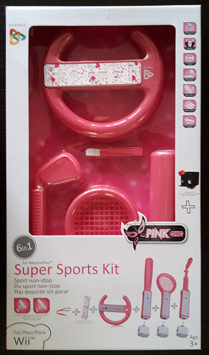 KIT 6 in 1 Super Sports Rosa WII