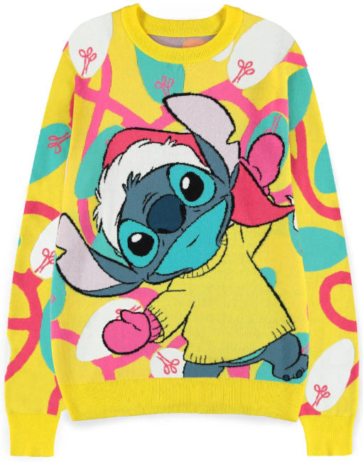 Maglione Natale Disney Stitch Fluo XL