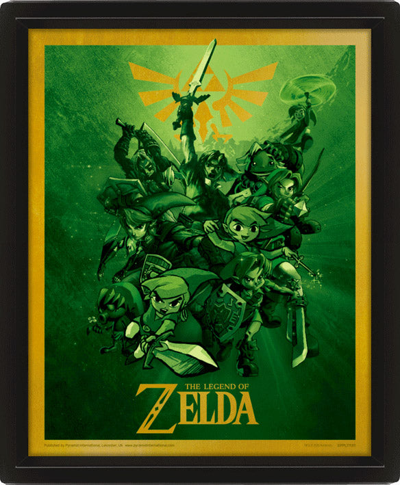 Quadro 3D The Legend of Zelda Link