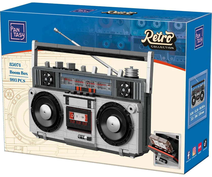 PANTASY 85074 Retro Boombox Stereo Portatile Anni '80