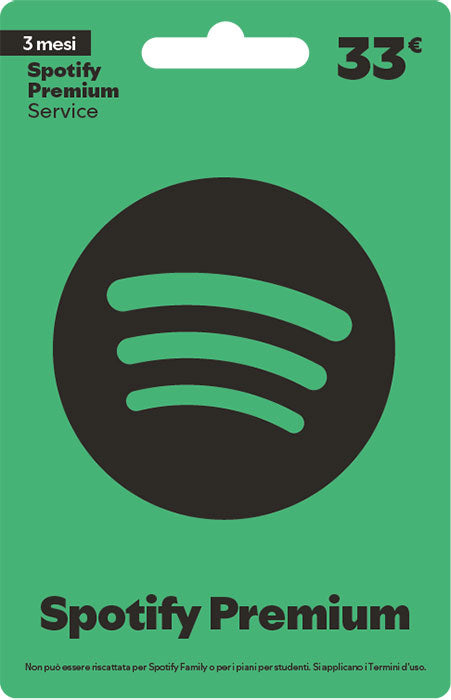 Spotify NEW 3 Months 33 Eur IT PIN
