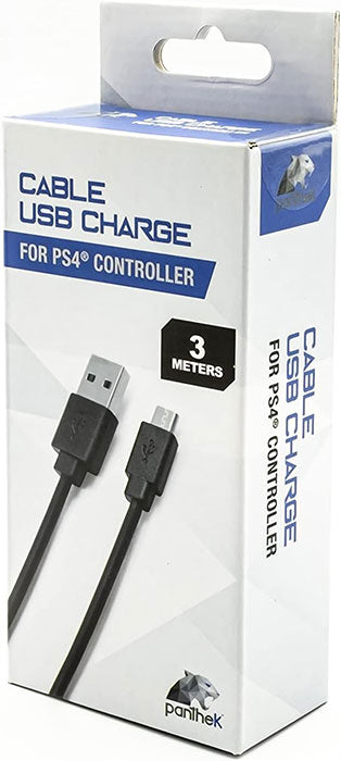 PANTHEK PS4 Cavo di Ricarica da USB-A a Micro USB 3m