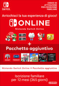 Abbonamento Family 12 mesi Switch Online + Expansion Pack