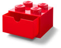 Contenitore Scrivania LEGO Brick 4 Rosso