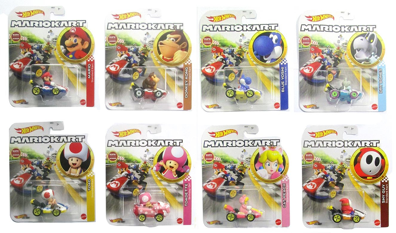 Hot Wheels Super Mario Kart Scala 1:64 Assortimento 1pz