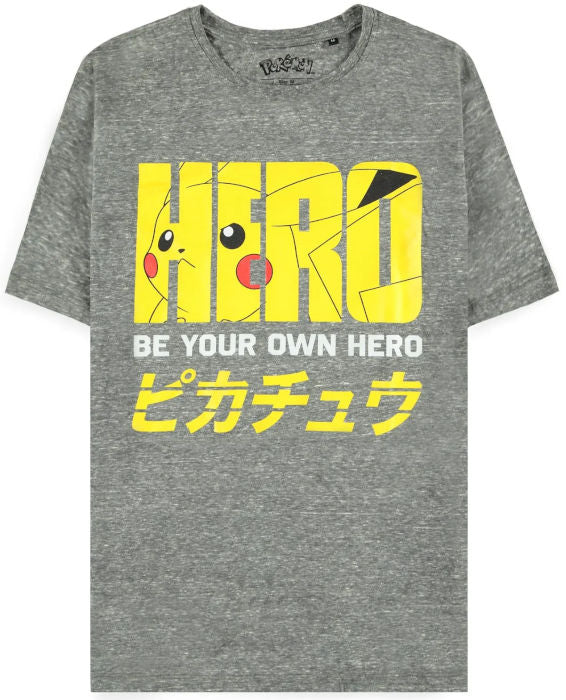 T-Shirt Pokemon Pikachu Pika Hero Uomo XXL