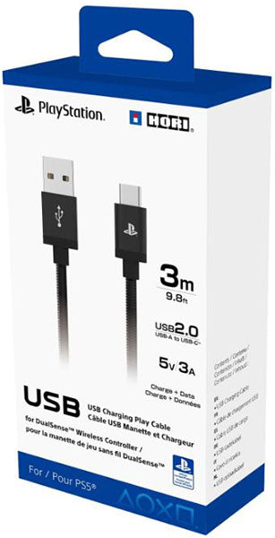 HORI PS5 Cavo di Ricarica da USB-A a USB-C 3m