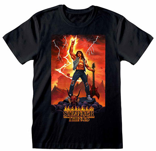 T-Shirt Stranger Things Eddie Rocks XL