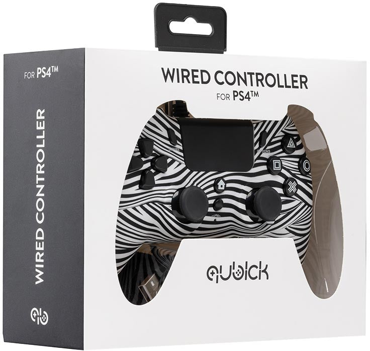 QUBICK PS5 Controller Wired Black & White 2.0