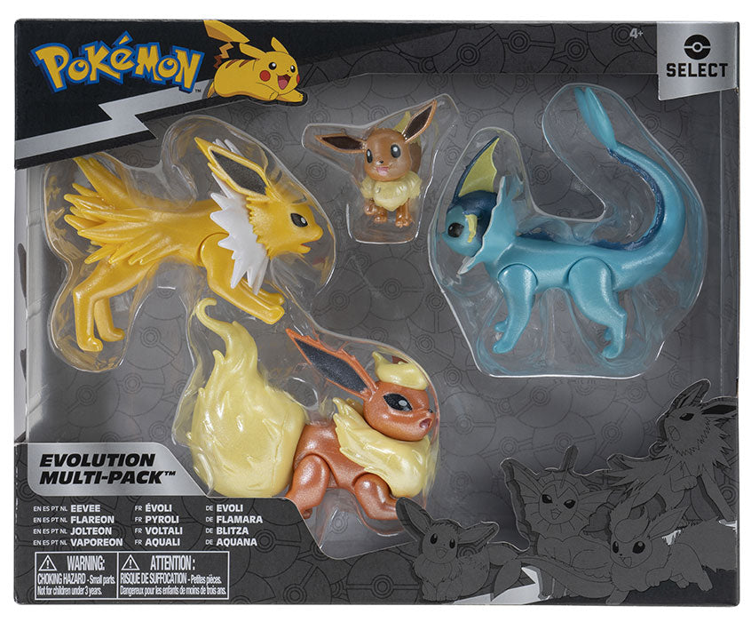 Pokemon Select Evolution 4pz Eevee Jolteon Vaporeon Flareon