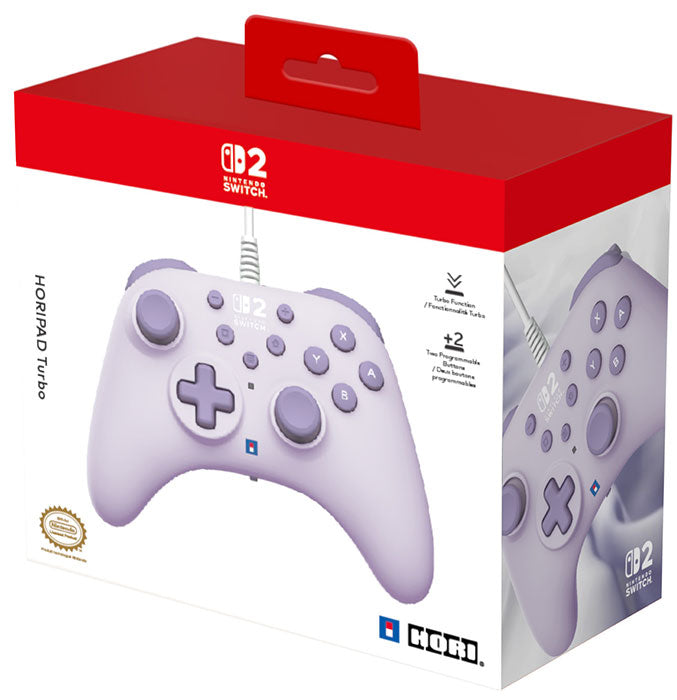 HORI SWITCH 2 Controller Wired Horipad Turbo Cozy Lavanda