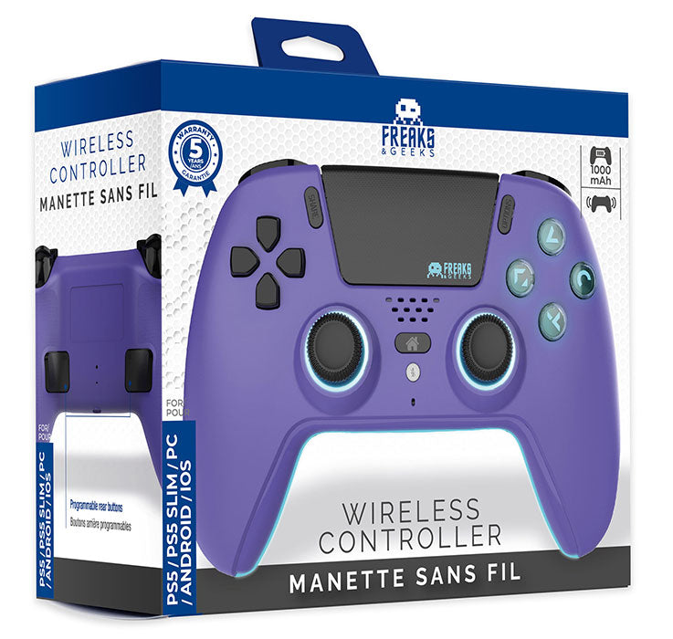 FREAKS PS5 Controller Wireless Purple LED
