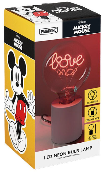 Paladone Lampada Neon Bulb Mickey Mouse Love