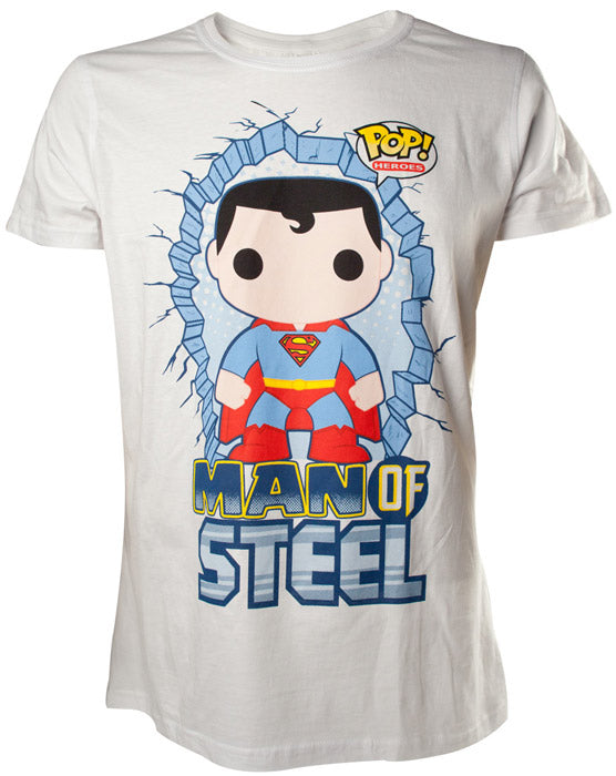 T-Shirt Superman Funko Bianco L