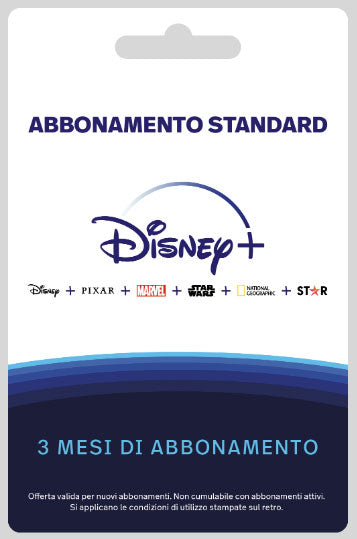 DISNEY+ Abbondamento 3 Mesi Standard