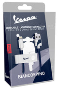 TRIBE Cavo di Ricarica da USB a Lightning Vespa Bianco 1.2m