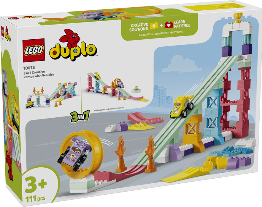 10478 Duplo Town Rampe Creative 3 in 1 Con Veicoli