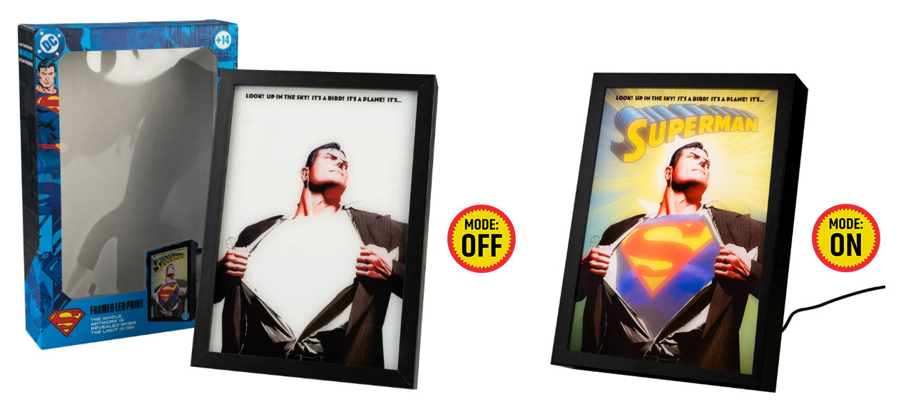 Quadro Retroilluminato LED Superman