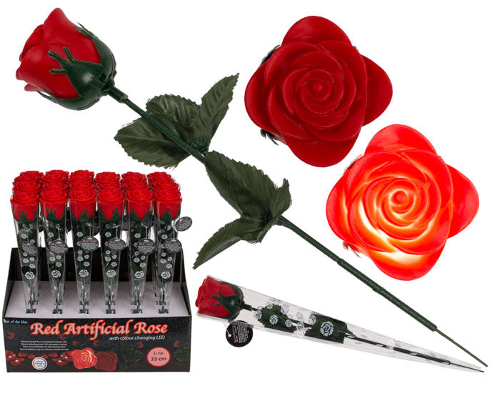 Rosa Rossa Led 1pz Assortimento