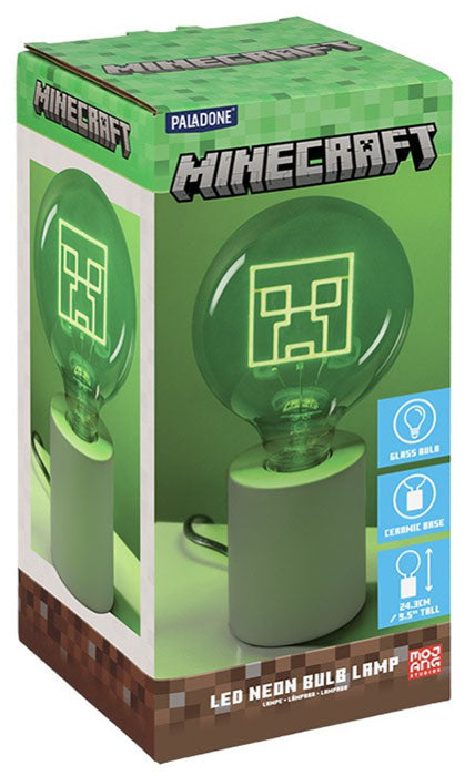 Paladone Lampada Neon Bulb Minecraft Creeper